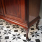 Vintage Bookcase Edwardian Inlaid Mahogany on Cabriole legs Display Cabinet
