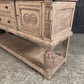 Carved Bleached Antique Oak Carved Sideboard