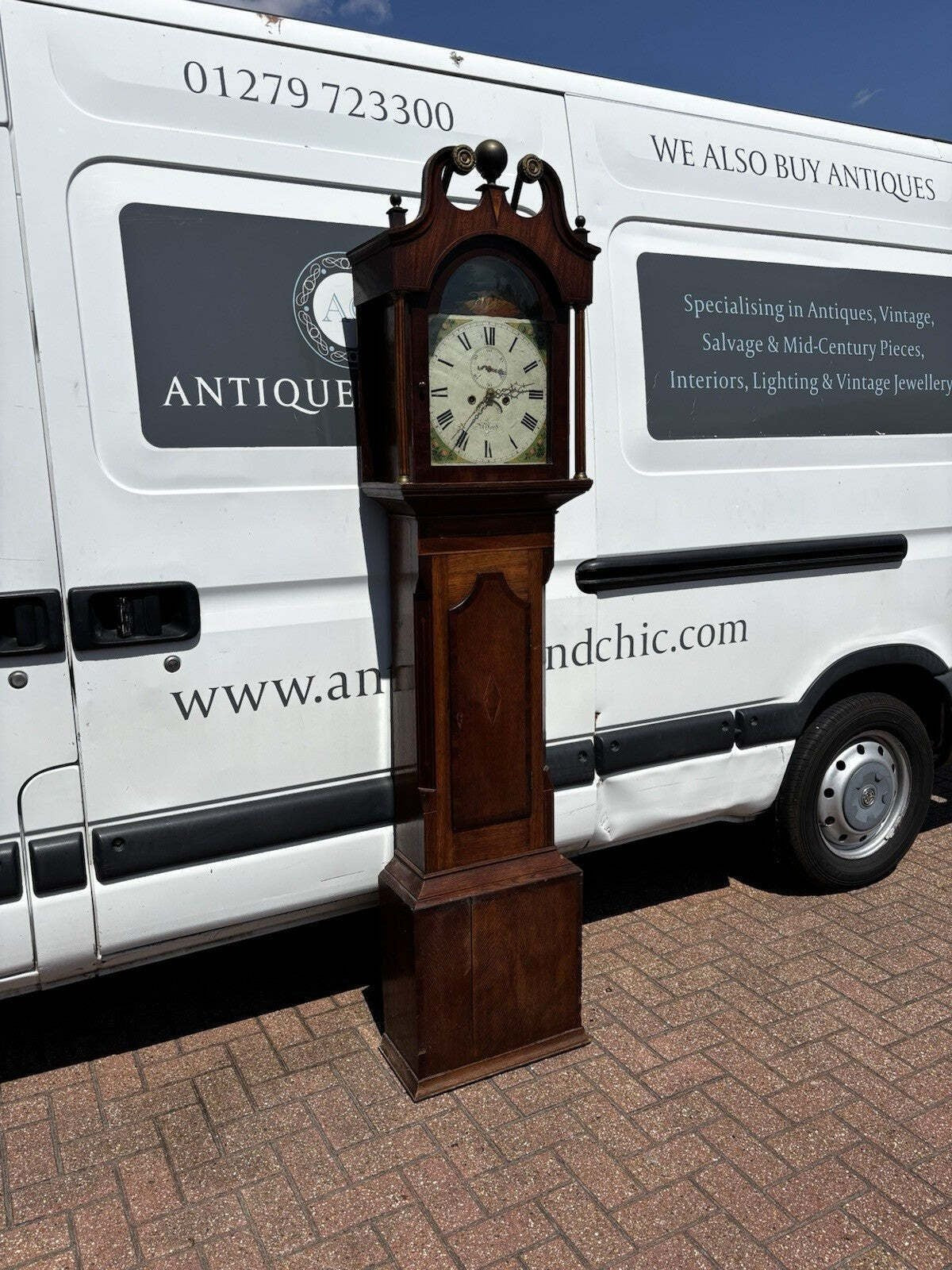 Georgian 8 Day Longcase Clock, Case Signed Henry Blow, Lincoln.