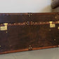Handcrafted English Leather Coffee Table Trunk with Brass Hardware – Classic Storage Chest Home Decor