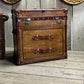 Leather Storage Trunk Table Campaign Chest Storage Solution Bedroom Nightstand Side Furniture Living Room Decor Accent Coffee Table Bespoke