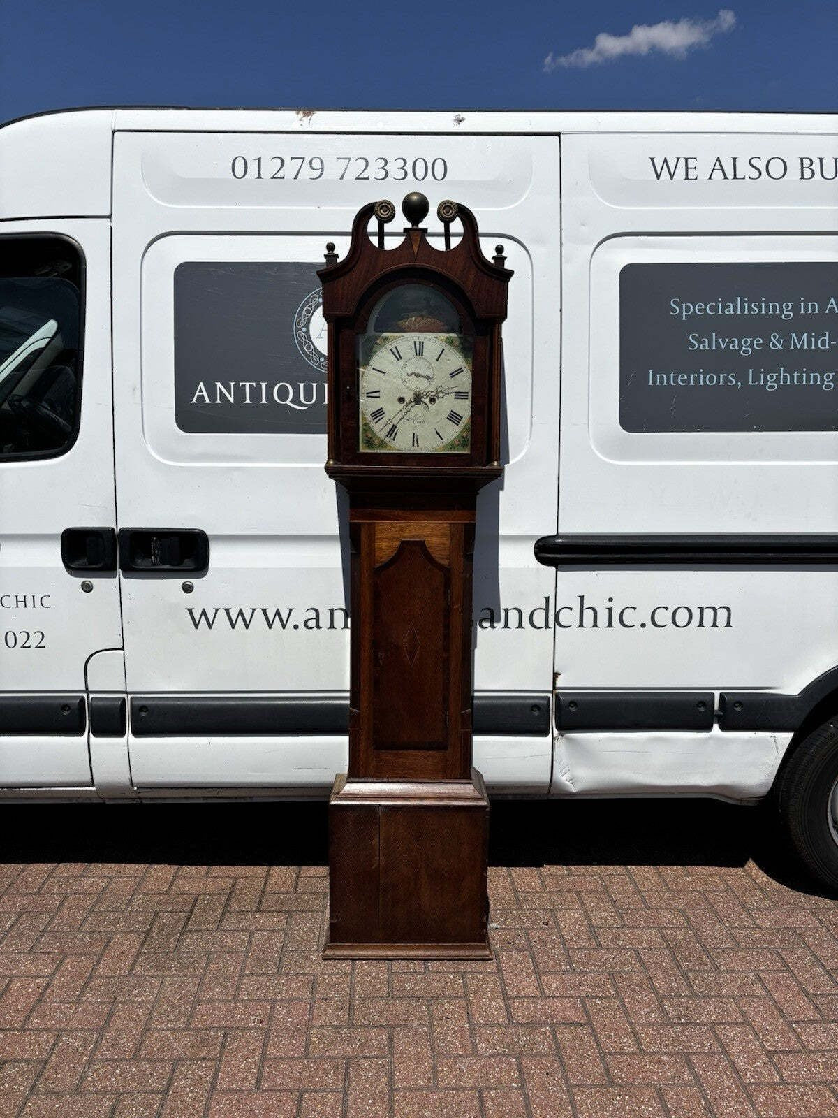 Georgian 8 Day Longcase Clock, Case Signed Henry Blow, Lincoln.