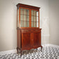 Vintage Bookcase Edwardian Inlaid Mahogany on Cabriole legs Display Cabinet