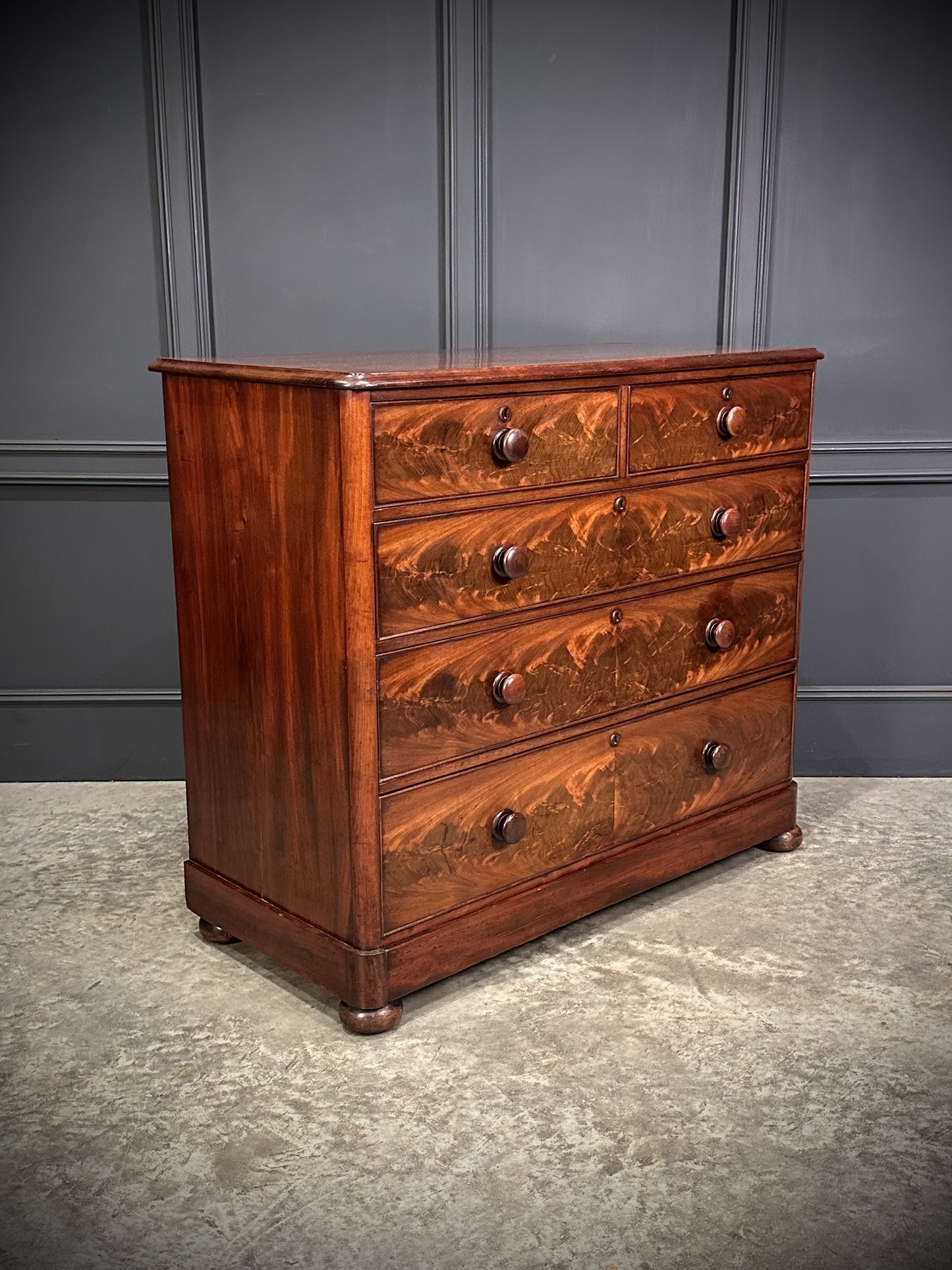 Victorian Mahogany Tallboy Vintage Chest Of Drawers