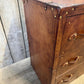 Tan Leather Vintage Drawer Handmade Furniture Bedroom Storage Rustic Leather Chest Drawers Custom Wood Cabinet