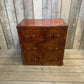 Tan Leather Vintage Drawer Handmade Furniture Bedroom Storage Rustic Leather Chest Drawers Custom Wood Cabinet