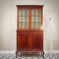 Vintage Bookcase Edwardian Inlaid Mahogany on Cabriole legs Display Cabinet