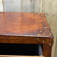 Tan Leather Vintage Drawer Handmade Furniture Bedroom Storage Rustic Leather Chest Drawers Custom Wood Cabinet