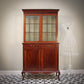 Vintage Bookcase Edwardian Inlaid Mahogany on Cabriole legs Display Cabinet