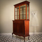 Vintage Bookcase Edwardian Inlaid Mahogany on Cabriole legs Display Cabinet