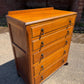 Vintage Oak Tallboy Chest of Drawers