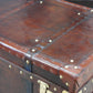 Vintage Storage Trunk Coffee Table | Antique Leather Top | Handmade England