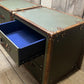 Green Olive Vintage Nightstand Cabinets: Luxury Handcrafted English Bedroom Storage Tables