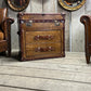 Leather Storage Trunk Table Campaign Chest Storage Solution Bedroom Nightstand Side Furniture Living Room Decor Accent Coffee Table Bespoke