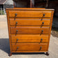 Vintage Oak Tallboy Chest of Drawers