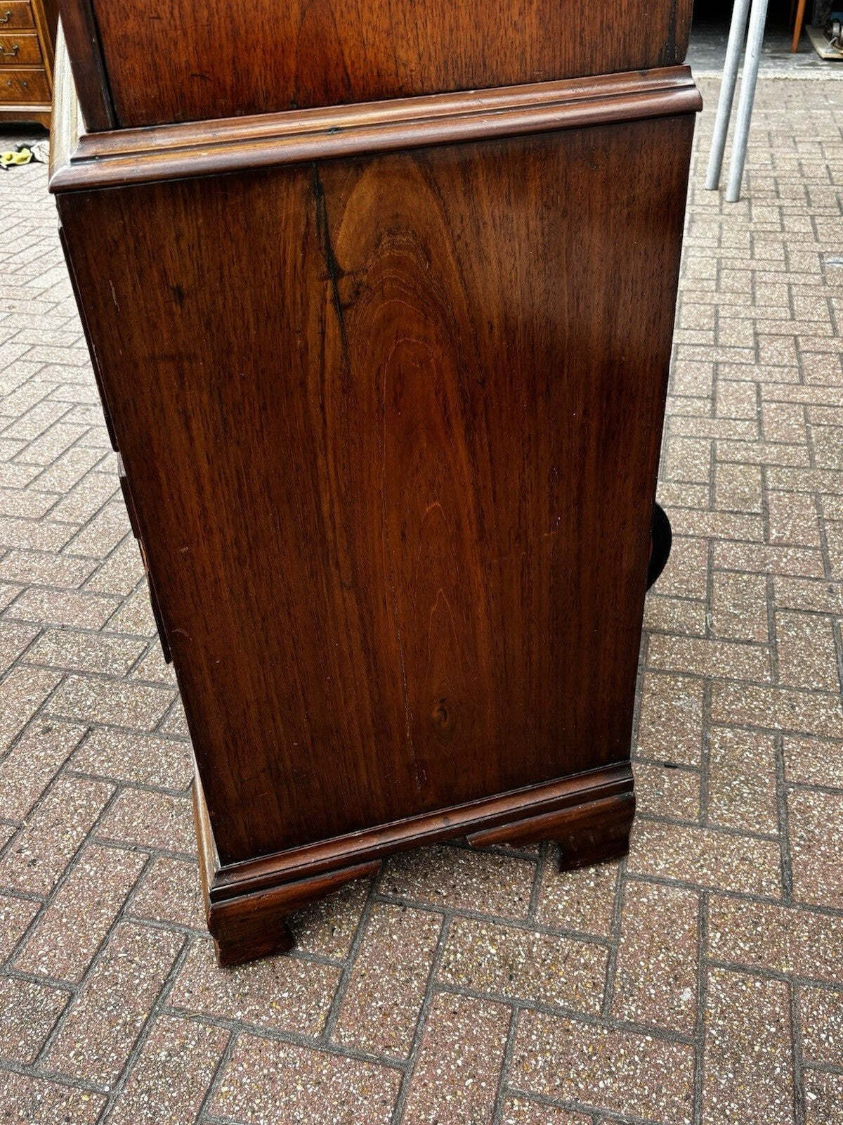 Antique Georgian Flame Mahogany Cupboard & Drawers