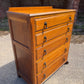 Vintage Oak Tallboy Chest of Drawers