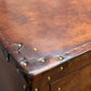 Tan Leather Vintage Drawer Handmade Furniture Bedroom Storage Rustic Leather Chest Drawers Custom Wood Cabinet