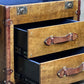 Leather Storage Trunk Table Campaign Chest Storage Solution Bedroom Nightstand Side Furniture Living Room Decor Accent Coffee Table Bespoke