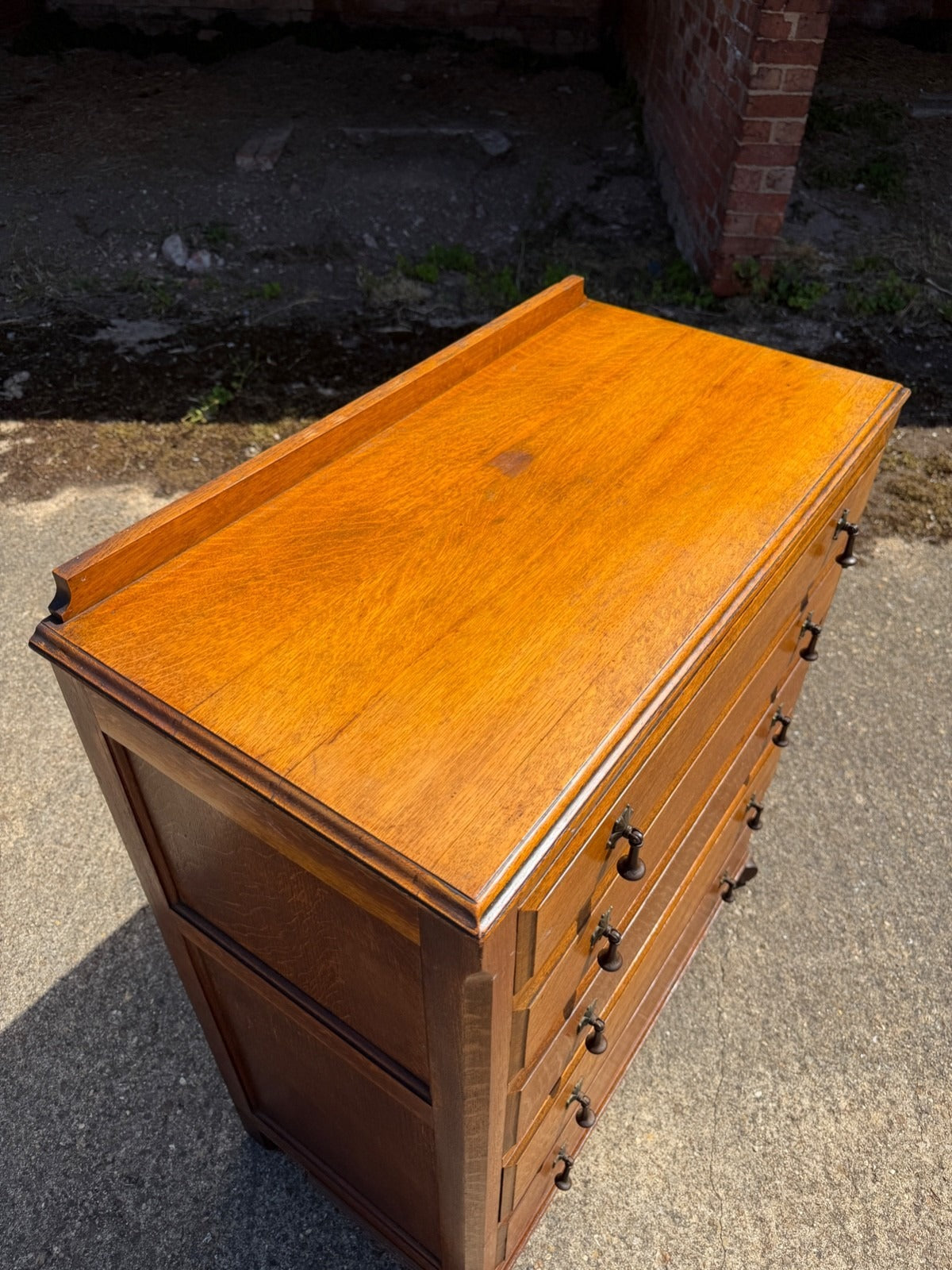 Vintage Oak Tallboy Chest of Drawers