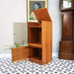 Nathan Hi Fi Media Vinyl Tall Display Cabinet in Teak Mid Century