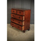 2 Piece Anglo Indian Large Vintage Military Chest Of Drawers