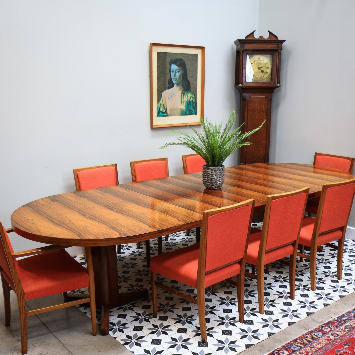 Gordon Russell Dining Table and 8 Chairs Marwood Room Rose Wood Number 1 of 200