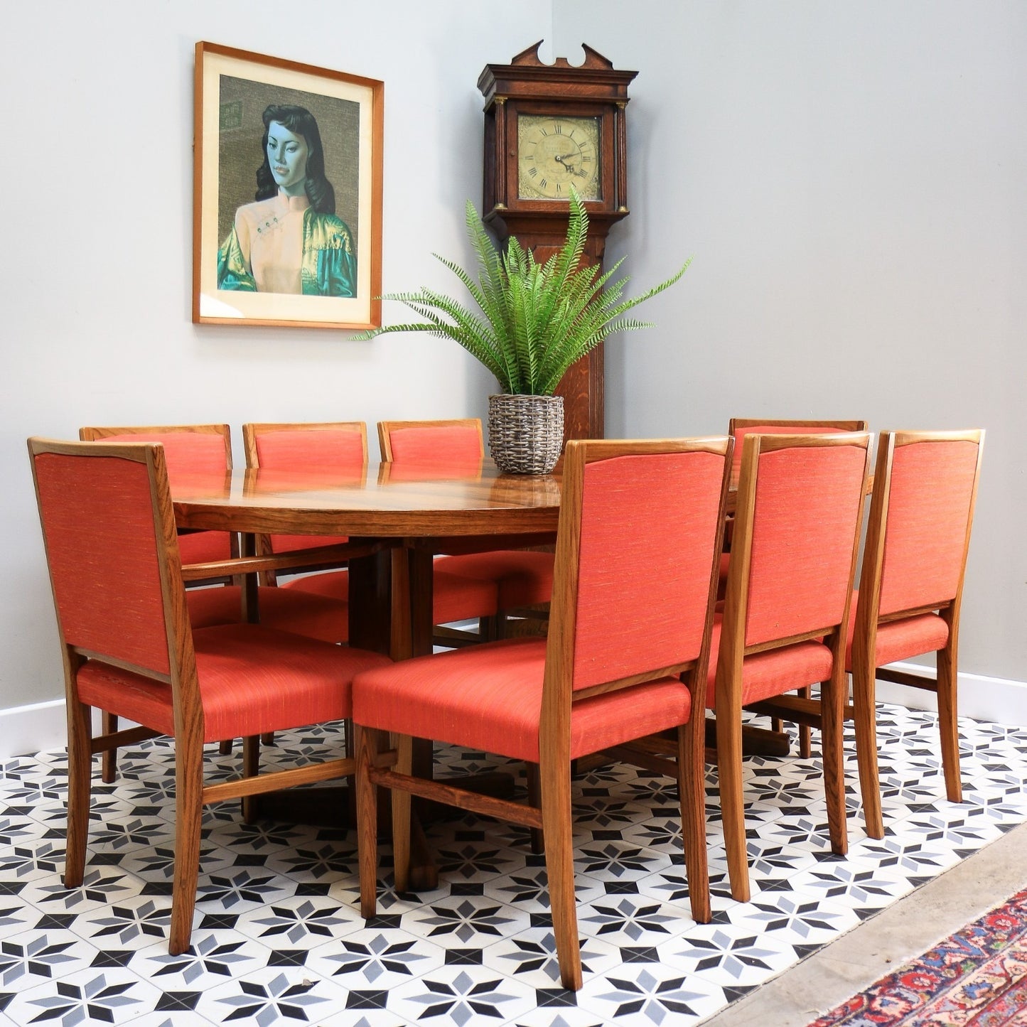 Gordon Russell Dining Table and 8 Chairs Marwood Room Rose Wood Number 1 of 200