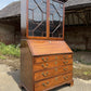 Vintage Georgian Mahogany Glazed Bureau Bookcase Chest of Drawers Writing Desk