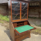 Vintage Georgian Mahogany Glazed Bureau Bookcase Chest of Drawers Writing Desk