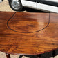 Mahogany Horseshoe Hunt Wine Tasting Social Table, Folds Down & with Storage.