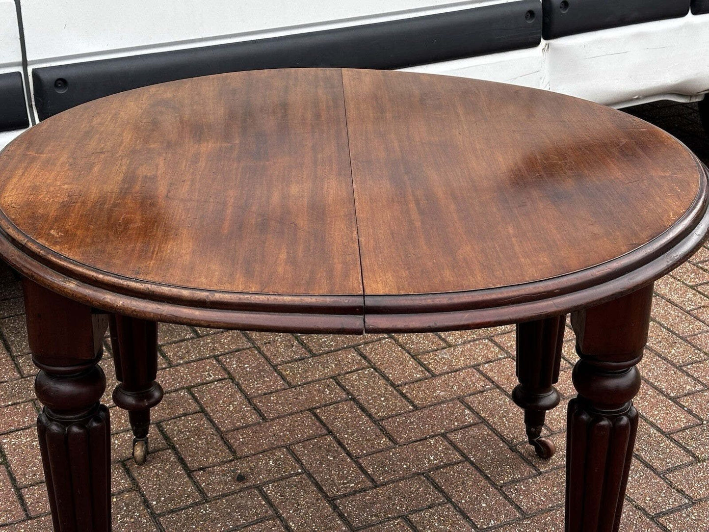 Vintage Victorian Extending Mahogany Dining Table & 4 Chairs