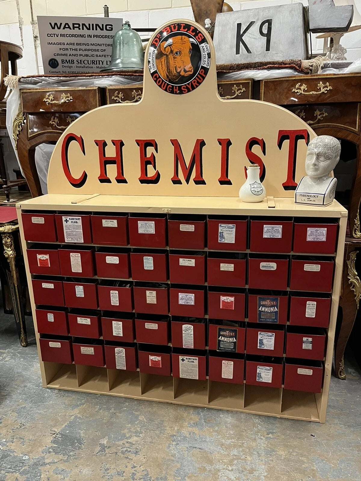 Antique Chemists Drawers, Lots Of Storage. 40 Deep Drawers. Great Unique Shoe Storage