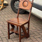 Victorian Vintage Metamorphic Mahogany Chair That Folds Over Into Library Steps