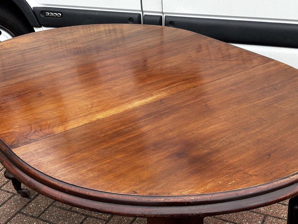 Vintage Victorian Extending Mahogany Dining Table & 4 Chairs