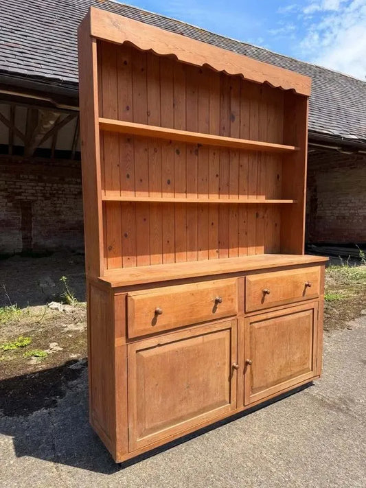 Vintage Pine Country Dresser Rustic Kitchen Farmhouse Pantry Larder Cupboard