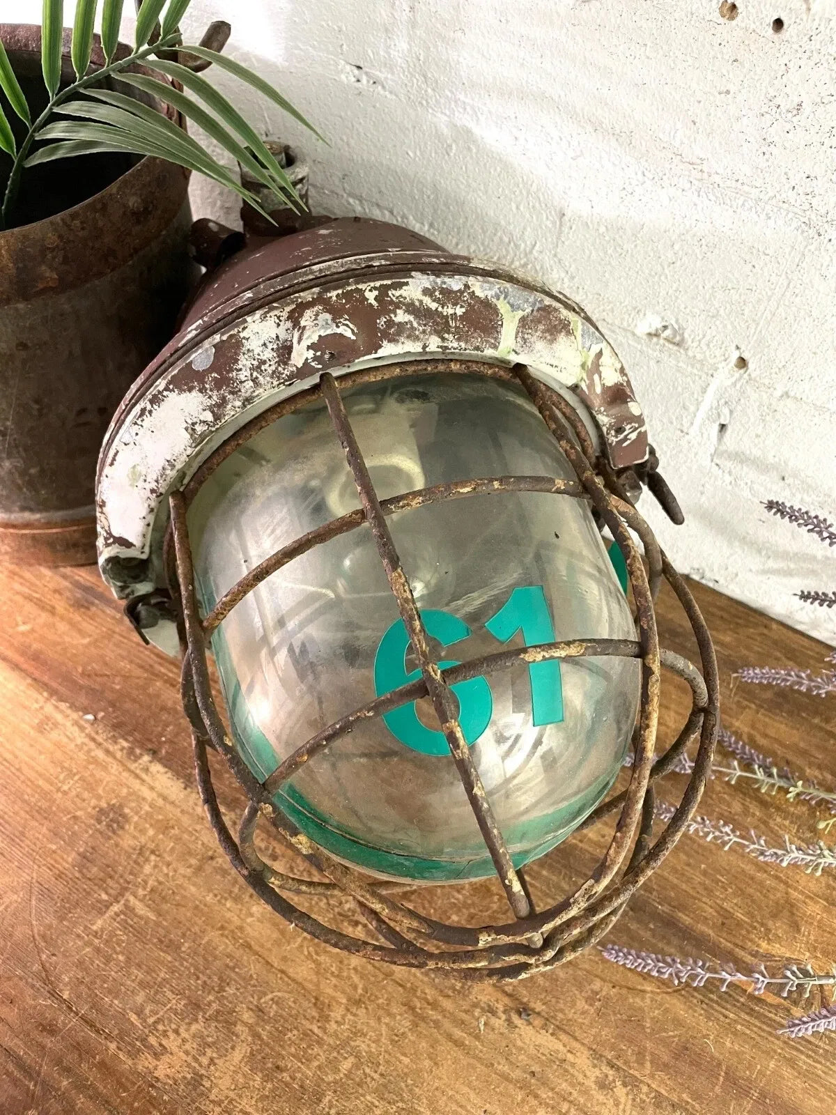 Vintage EOW Industrial Factory Explosion Ceiling Hanging Bulk Head Light Lamp