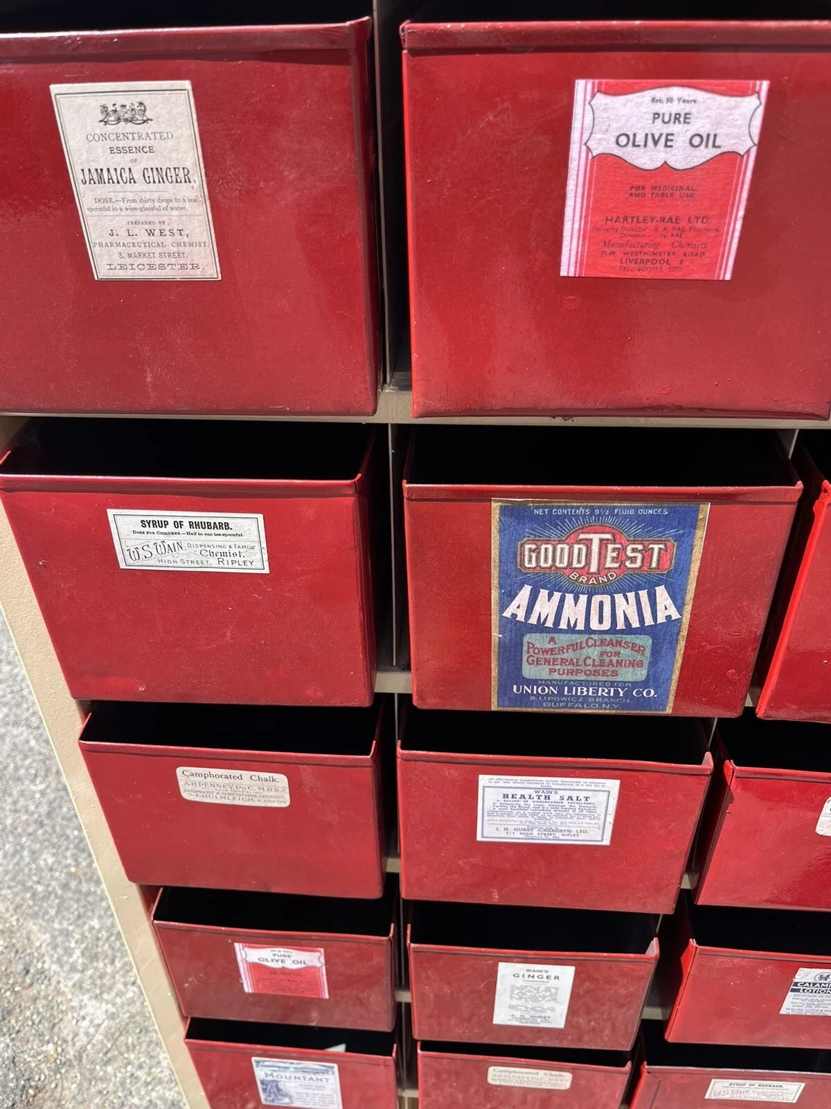 Antique Chemists Drawers, Lots Of Storage. 40 Deep Drawers. Great Unique Shoe Storage