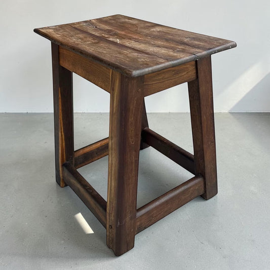 Antique dark Walnut Rustic side table