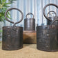 Vintage Iron Metal Pot Handle Utensil Planter Pen Desk Storage