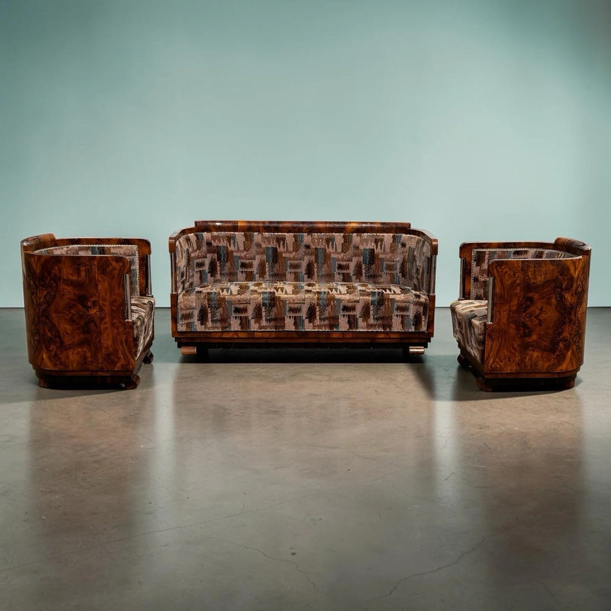 Art Deco 3 Piece Lounge Suite, Fab Condition For It's Age, Desirable dimensions.