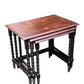 Antique early 20th century Ebonised Oak Bobbin nest of tables