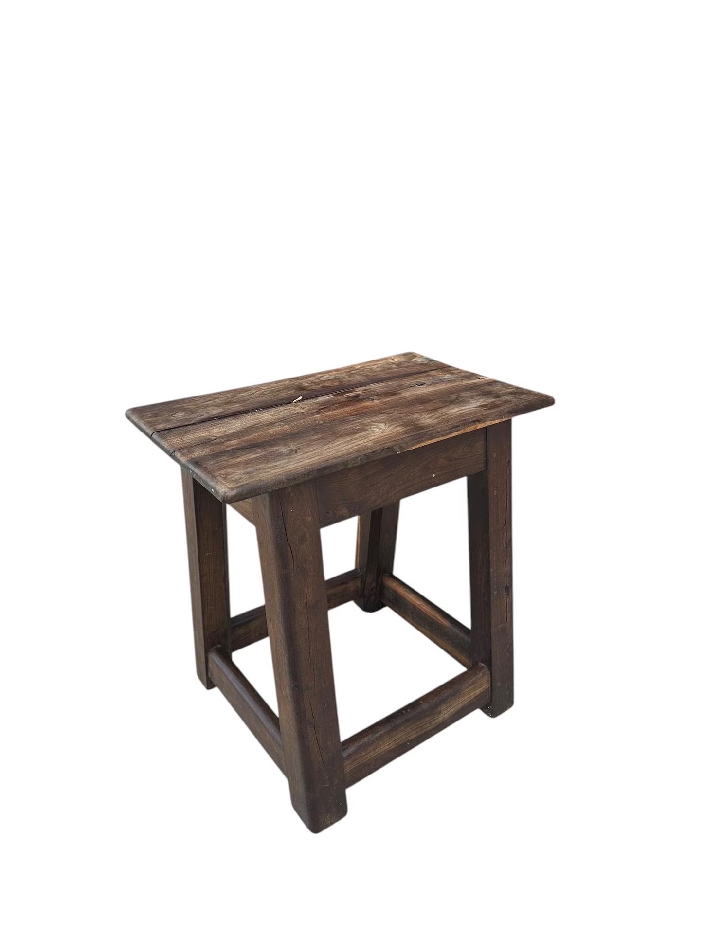Antique dark Walnut Rustic side table