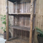 Large Vintage Reclaimed Rustic Carved Indian Solid Wooden Bookcase Shelving Unit