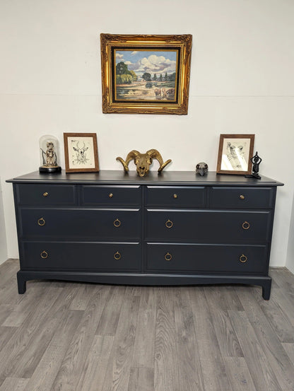 Stag Minstrel Captains Chest , 8 Drawer Captains Chest in Farrow and Ball Railings