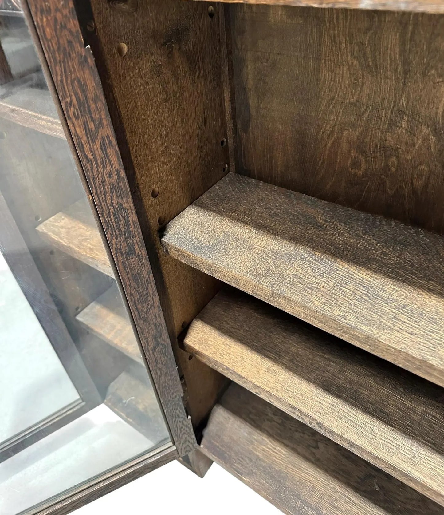 Vintage Oak drinks display bookcase