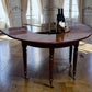 Mahogany Horseshoe Hunt Wine Tasting Social Table, Folds Down & with Storage.