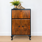 Art Deco Burl Walnut Petit Cocktail Cabinet, Black and Gold, Vintage Drinks Cabinet