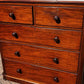 Vintage Victorian Tallboy Mahogany Chest Of Drawers. Big Deep Drawers.