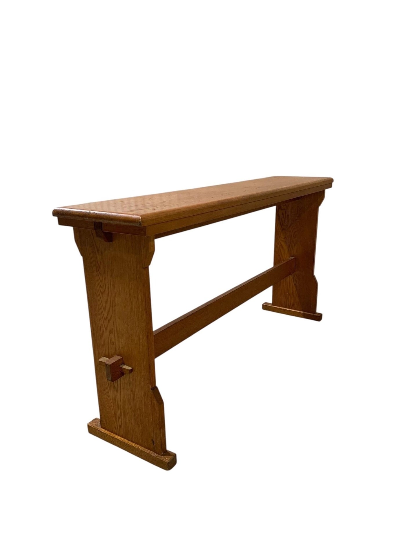 Vintage English Oak Arts & Crafts period bench seat